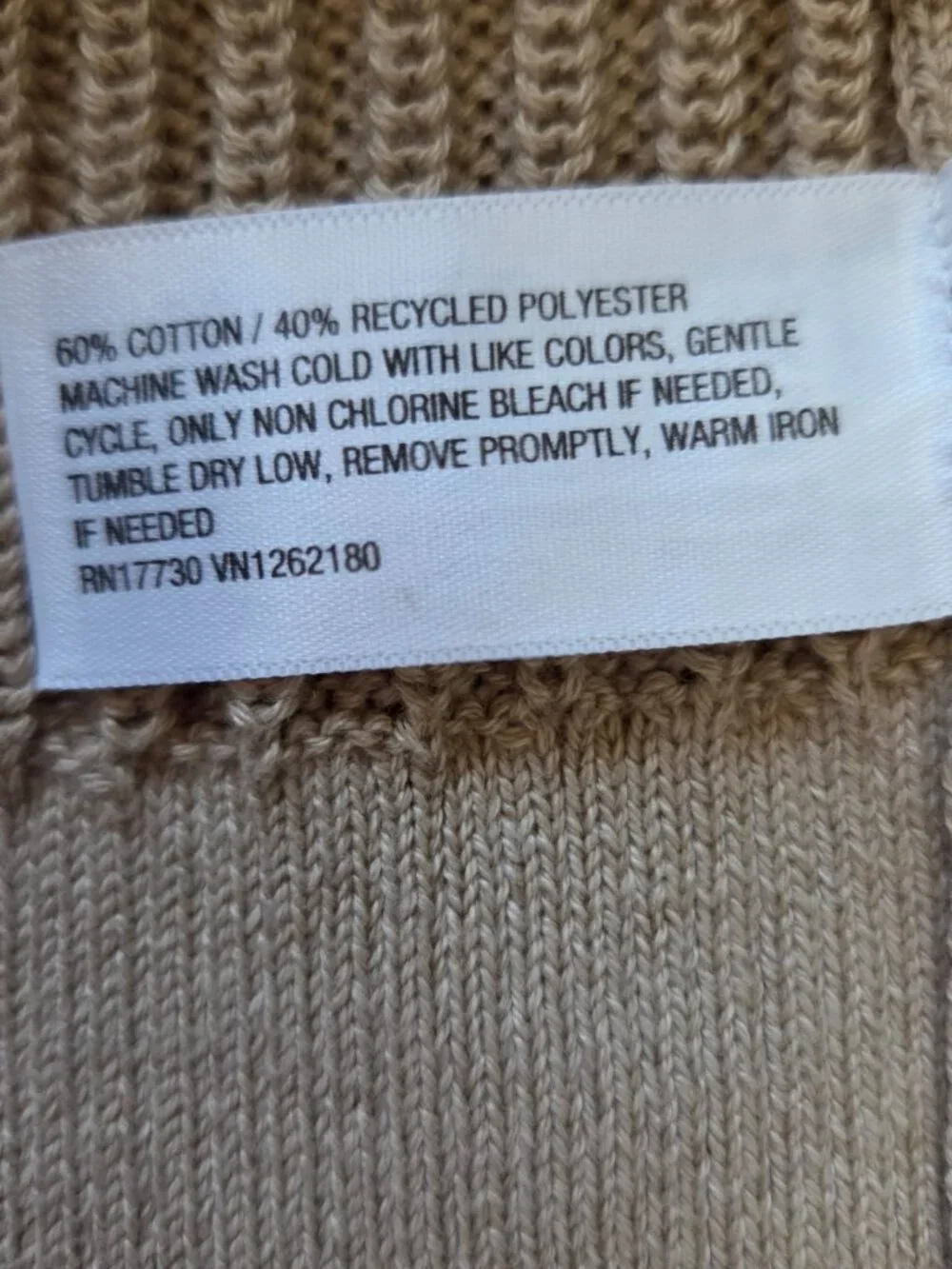 Goodfellow Men’s Colorblock Crewneck Sweater XXL Cream Tan Cotton Blend New NWT